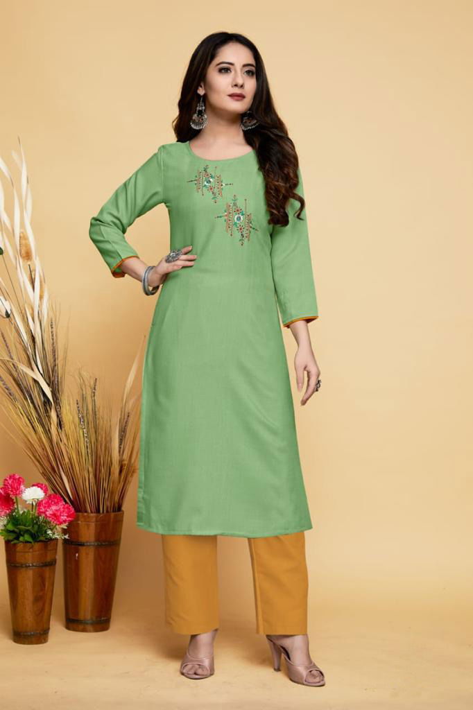 Smylee Casual Regular Wear Embroidery Designer Kurti Collection