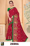 Ronisha Zebra Embroidery Worked Wedding Wear Fancy Designer Saree Collection