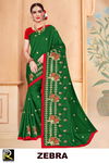 Ronisha Zebra Embroidery Worked Wedding Wear Fancy Designer Saree Collection