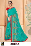 Ronisha Zebra Embroidery Worked Wedding Wear Fancy Designer Saree Collection