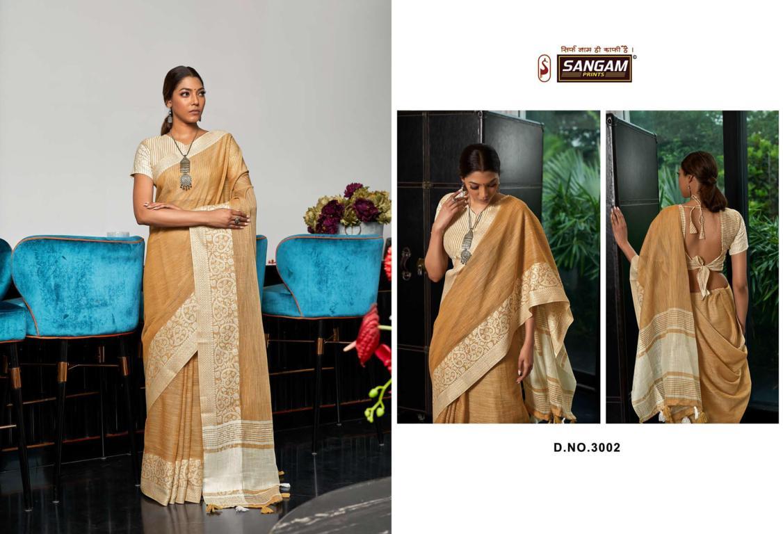 Sangam Glory Linen Thread Work Festive Wear Designer Saree Collection