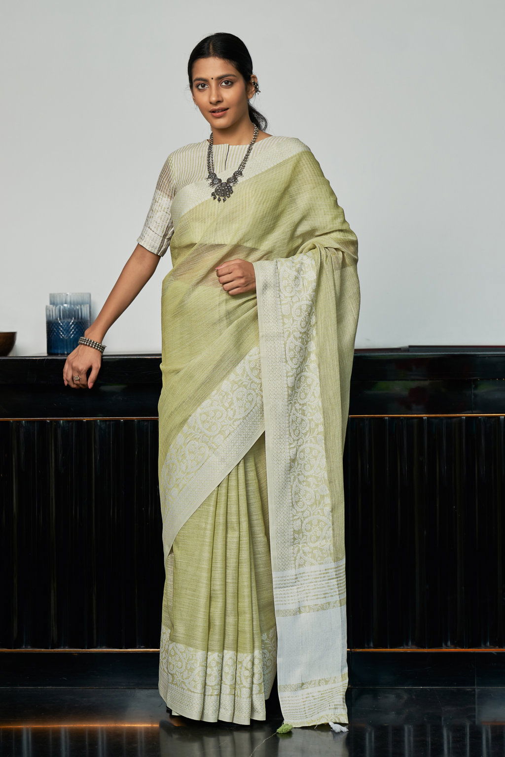 Sangam Glory Linen Thread Work Festive Wear Designer Saree Collection