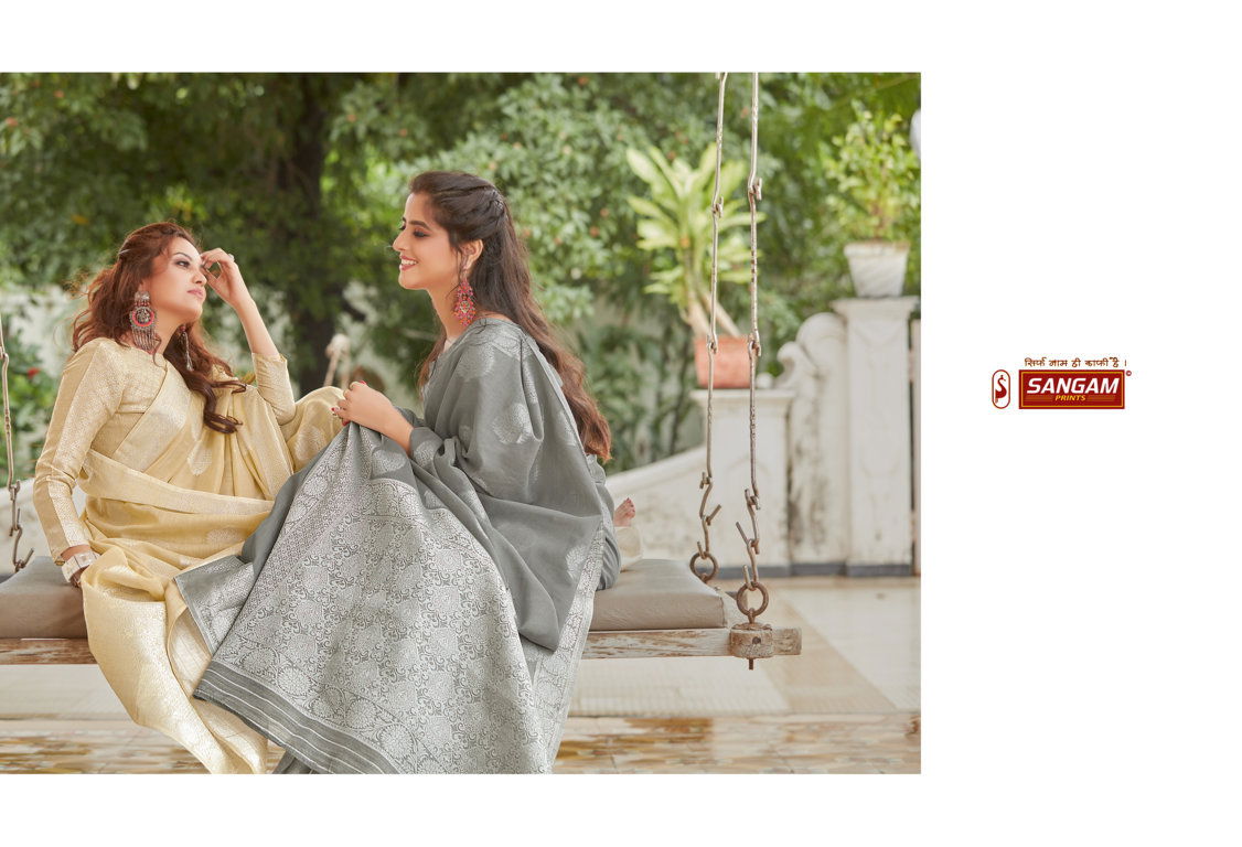 Sangam Madhurama Linen Zari Weaving Festive Wear Designer Saree Collection