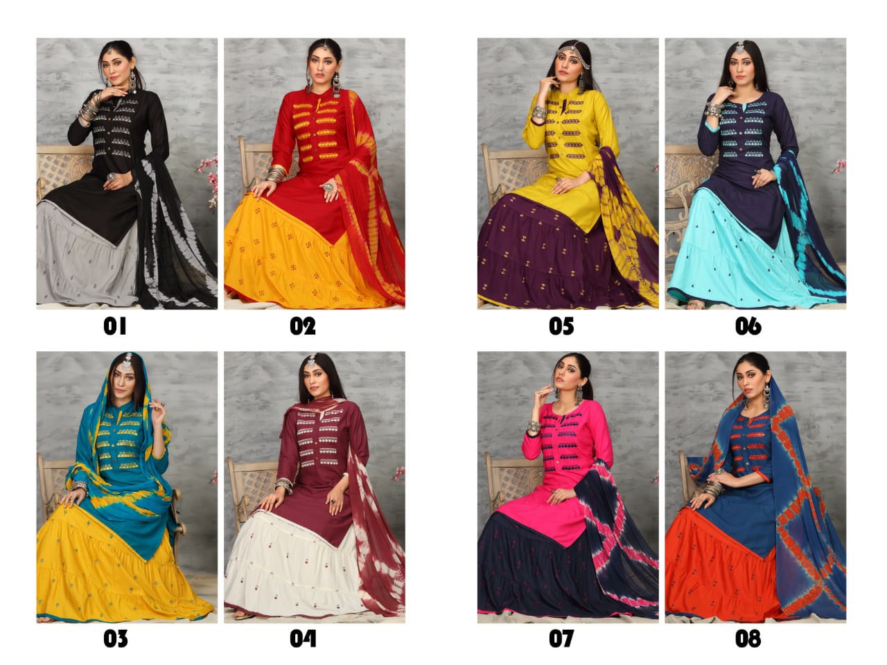 Majeera Lehnga Festive Wear Rayon Printed Ready Made Collection
