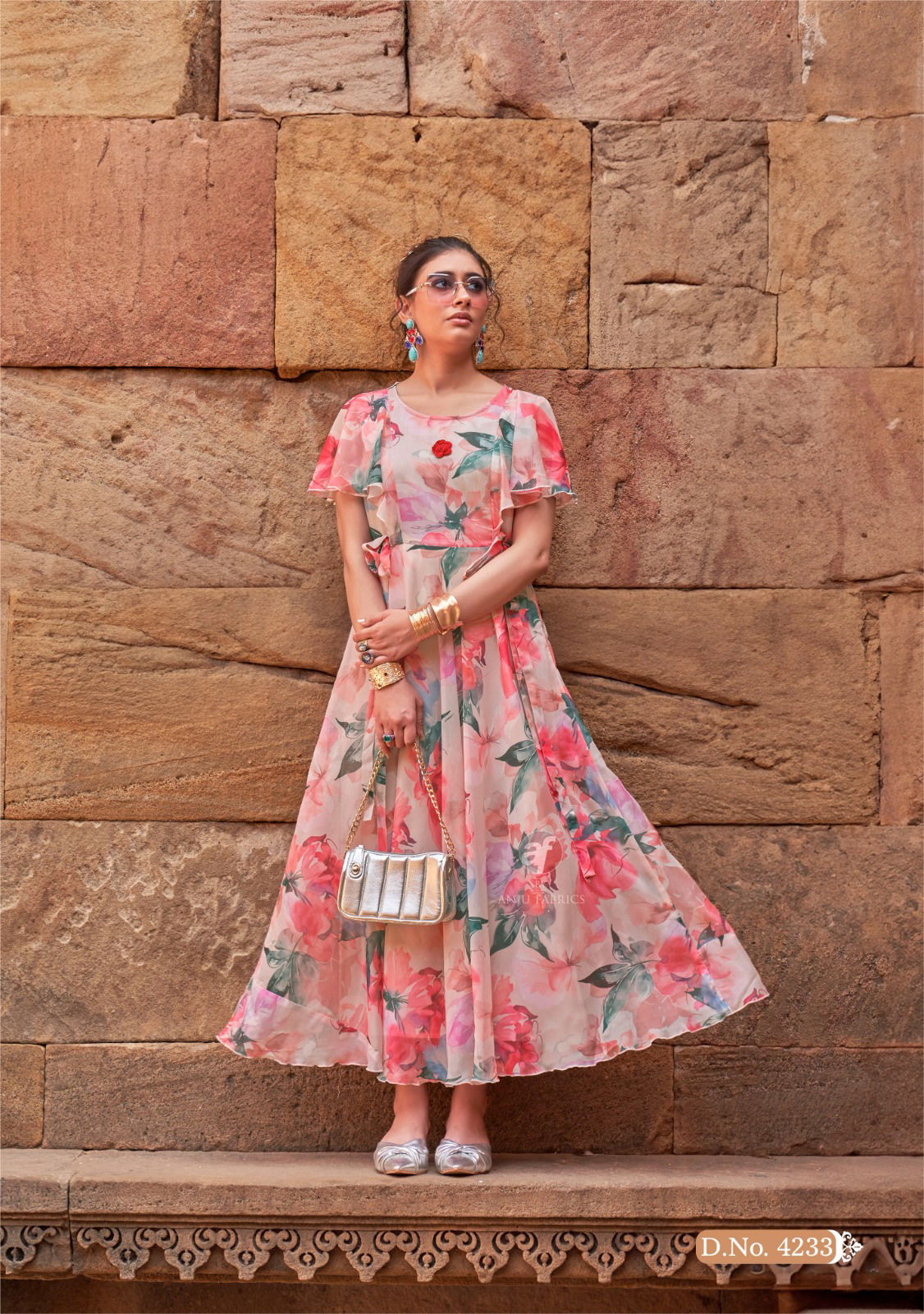 Coral Charm Vol 5 By AF Long Party Wear One Piece Suppliers In India