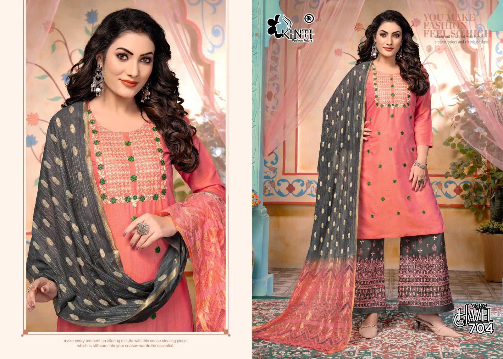 Hazel Volume 7 by Kinti Top Plazo and Duptta set
