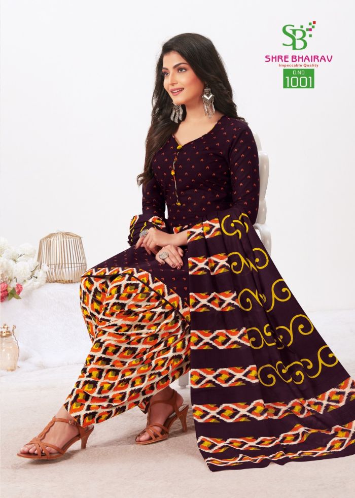 Shre Bhairav Priyamani Look Book 3 Regular Wear Cotton Ready Made Collection