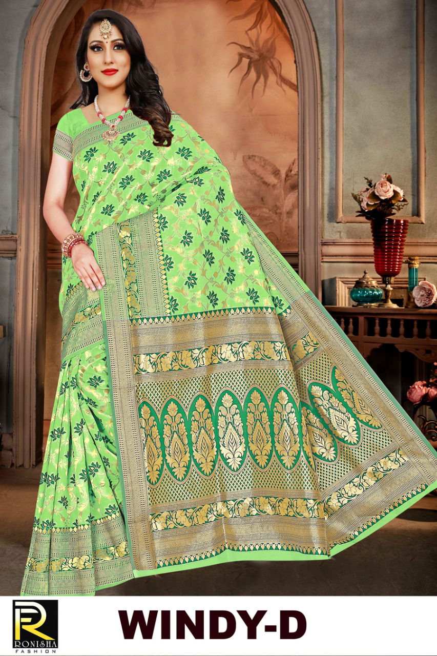 Ronisha Windy Latest Ethnic Wear Cotton Silk Printed Saree Collection