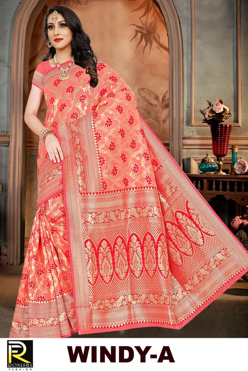 Ronisha Windy Latest Ethnic Wear Cotton Silk Printed Saree Collection