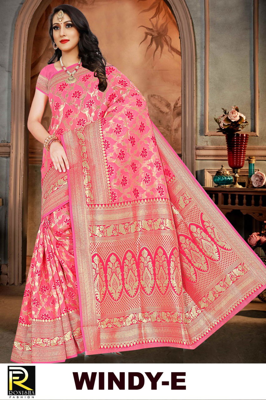 Ronisha Windy Latest Ethnic Wear Cotton Silk Printed Saree Collection