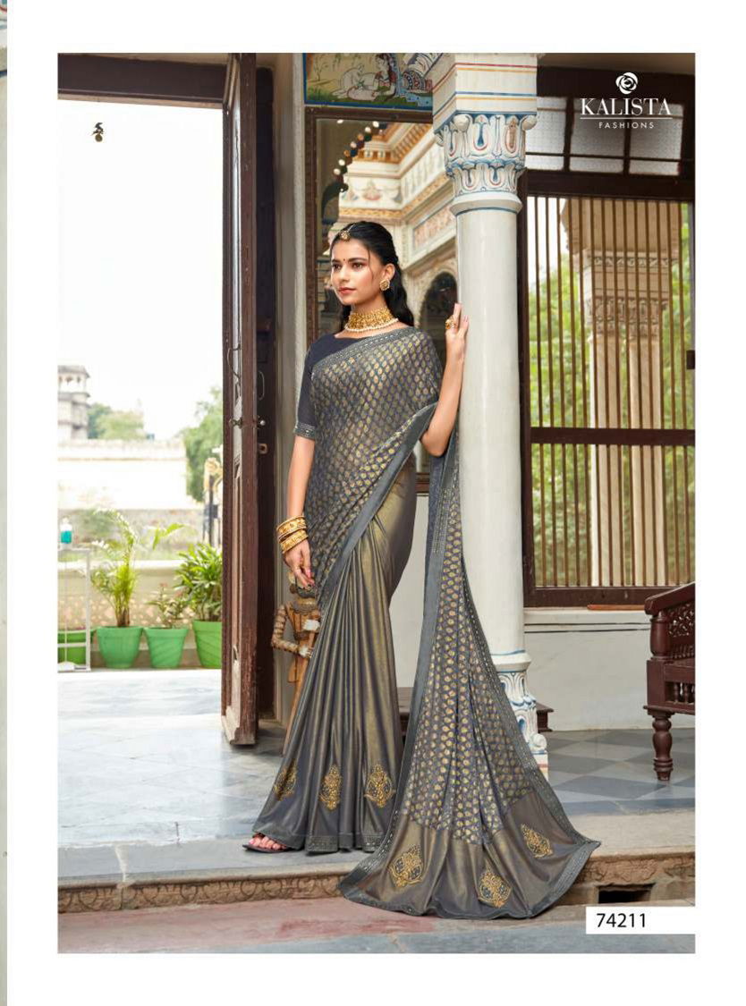 Kalista Cadbury 2 Party Wear Banarasi Printed Designer Silk Saree Collection