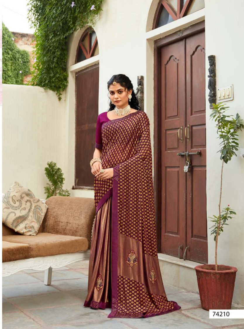 Kalista Cadbury 2 Party Wear Banarasi Printed Designer Silk Saree Collection