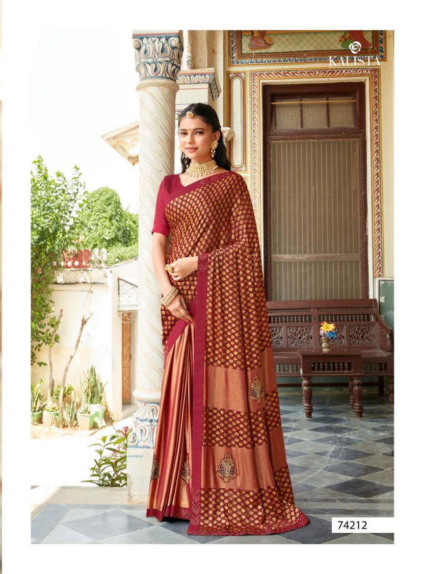 Kalista Cadbury 2 Party Wear Banarasi Printed Designer Silk Saree Collection