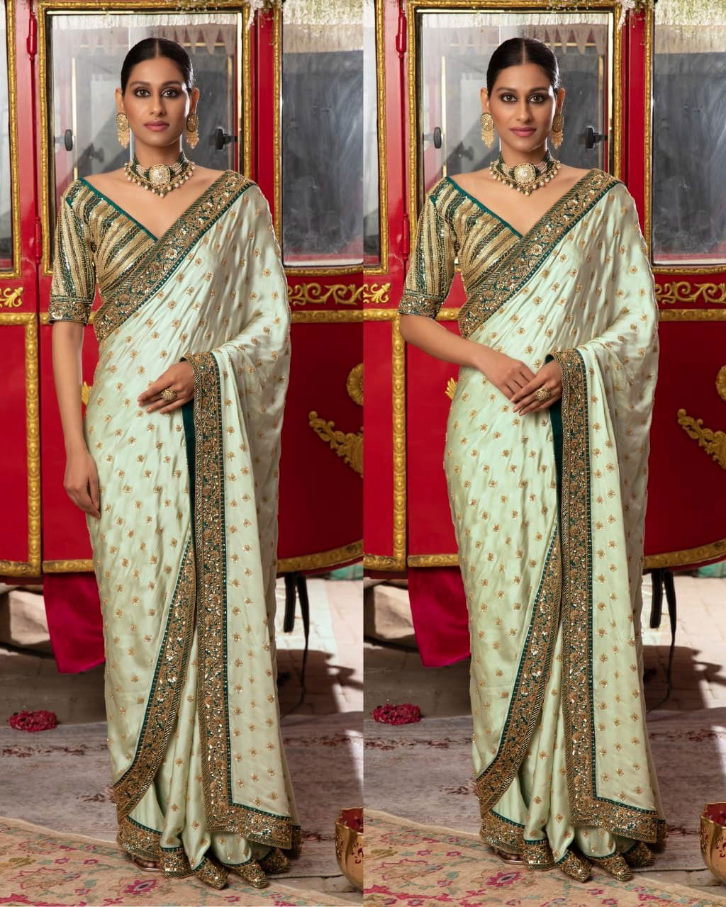 Heavy Designer Stylish Dola Silk Stylish Wedding Wear Designer Fancy Latest Saree Collection