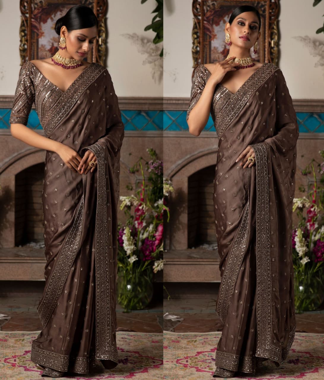 Heavy Designer Stylish Dola Silk Stylish Wedding Wear Designer Fancy Latest Saree Collection