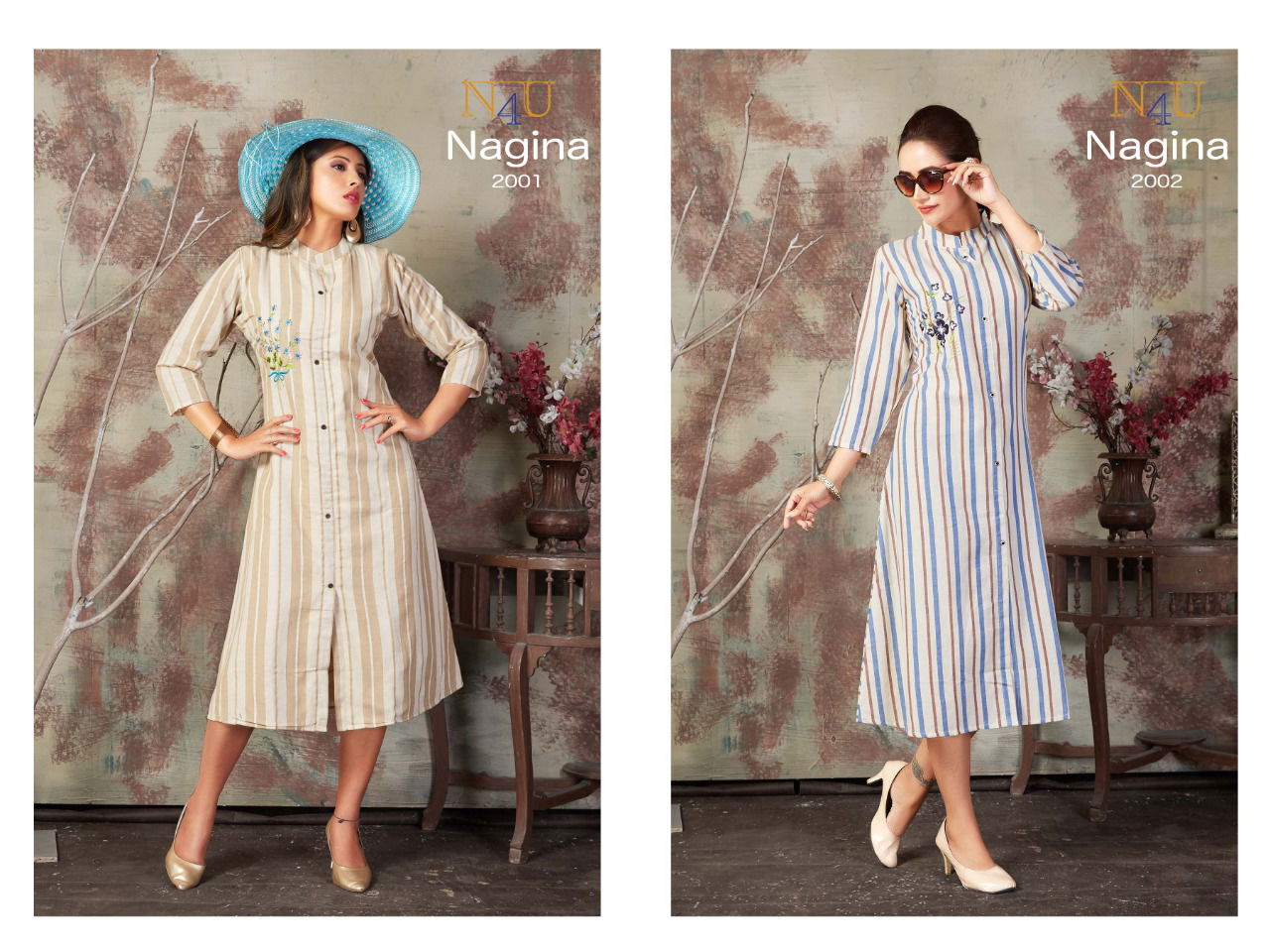 Tunic House N4u Nagina Fancy Casual Wear Handloom Cotton Kurti Collection