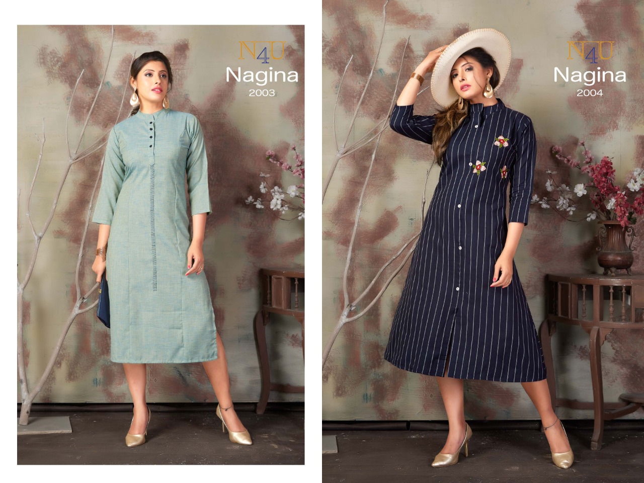 Tunic House N4u Nagina Fancy Casual Wear Handloom Cotton Kurti Collection