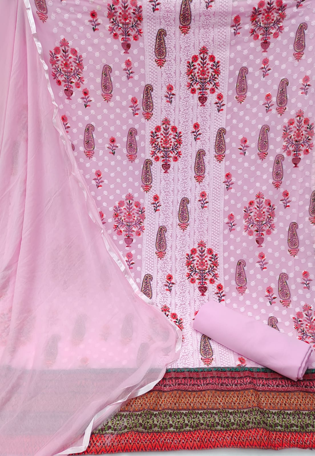 Georgette 21 Festive Wear Georgette Work With Printed Designer Dress Material