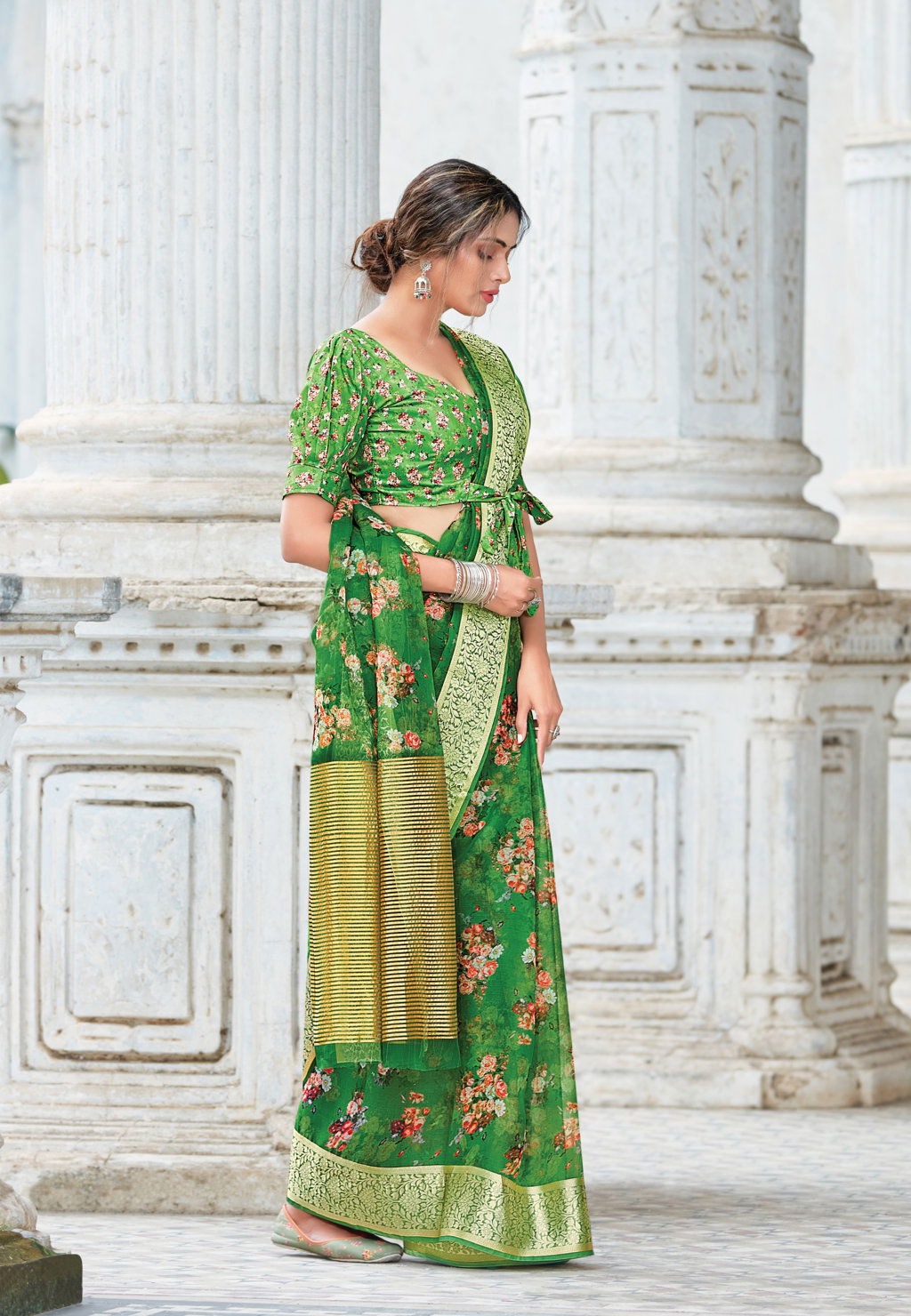Sangam Angel Organza Festive Wear Latest Digital Printed Saree Collection