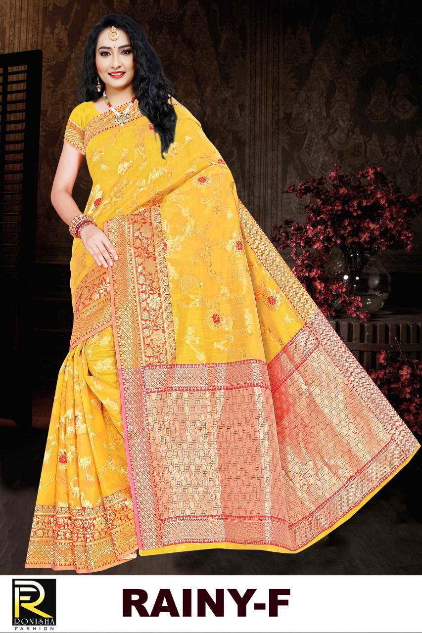 Ronisha Rainy Casual Wear Designer Fancy Cotton Silk Saree Collection