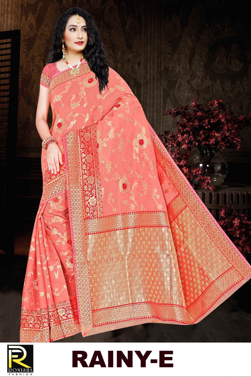 Ronisha Rainy Casual Wear Designer Fancy Cotton Silk Saree Collection