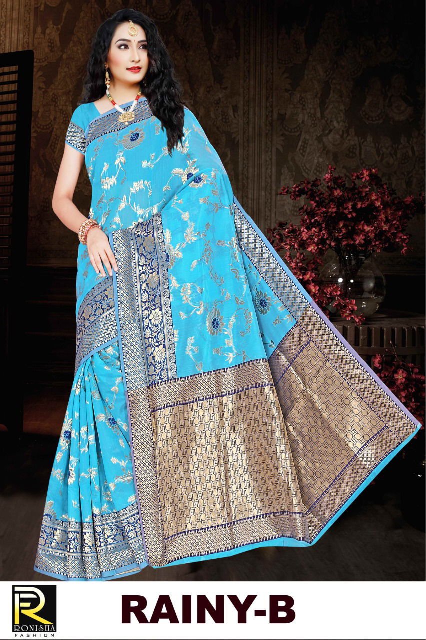 Ronisha Rainy Casual Wear Designer Fancy Cotton Silk Saree Collection