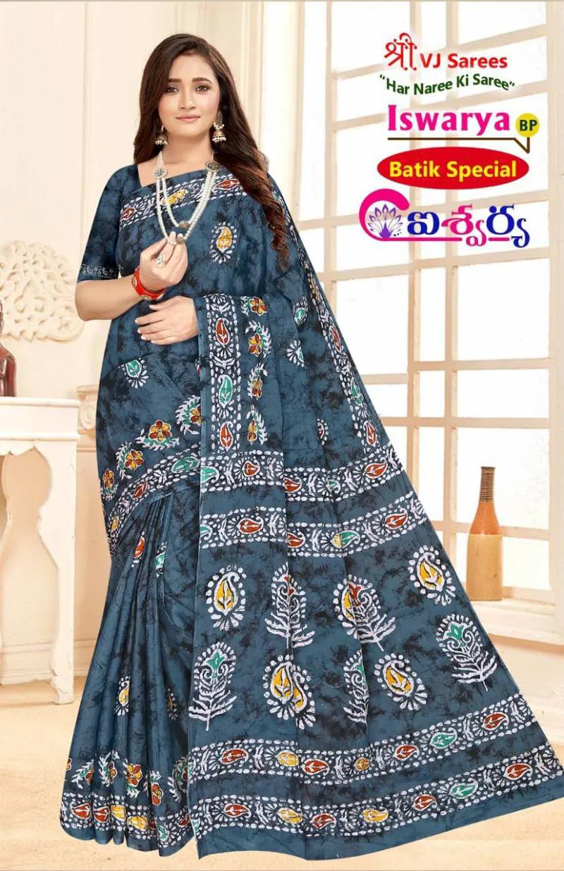 Iswarya Batik Speical Vol 01 By Vj Cotton Printed Saree Wholesale Market In Surat With Price
