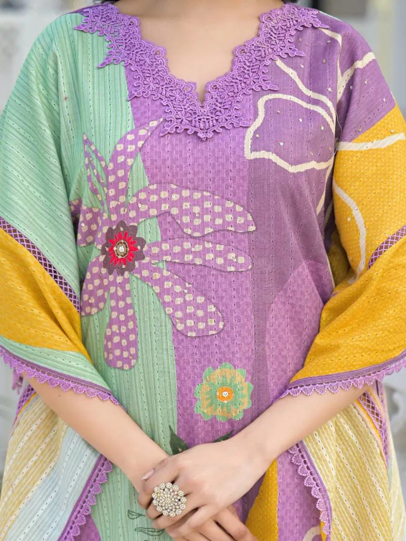 Tanyaa P 377 Cotton Printed Kaftan With Bottom Wholesale Market In Surat With Price