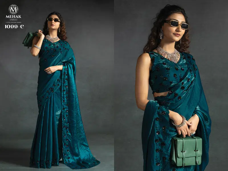 Mehek 1099 A To F Two Tone Satin Silk Party Wear Saree Orders In India