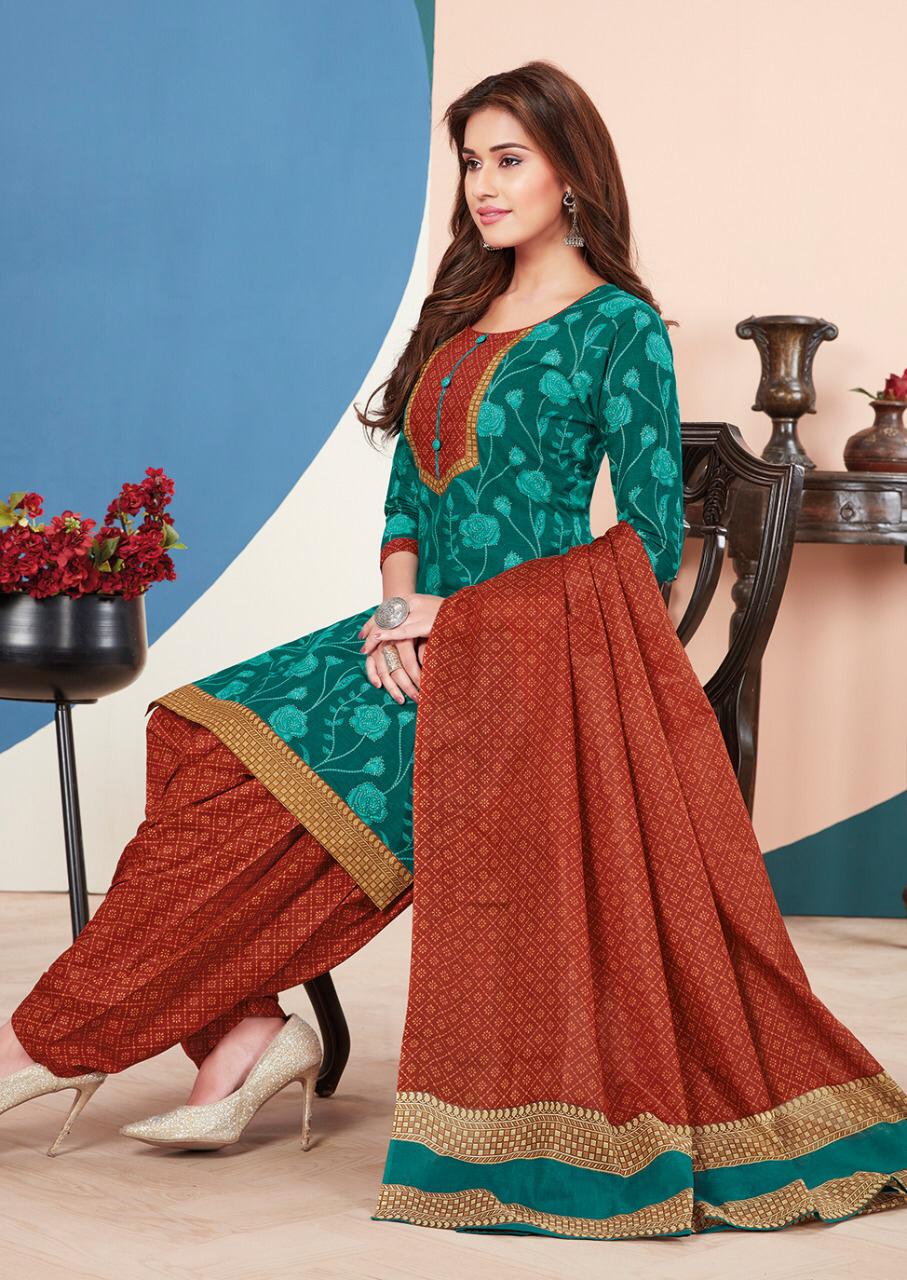 Aarvi Fashion Super Patiyala 3 Cotton Designer Kurtis With Bottom Ready Made Collection