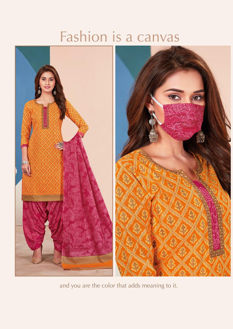 Aarvi Fashion Super Patiyala 3 Cotton Designer Kurtis With Bottom Ready Made Collection