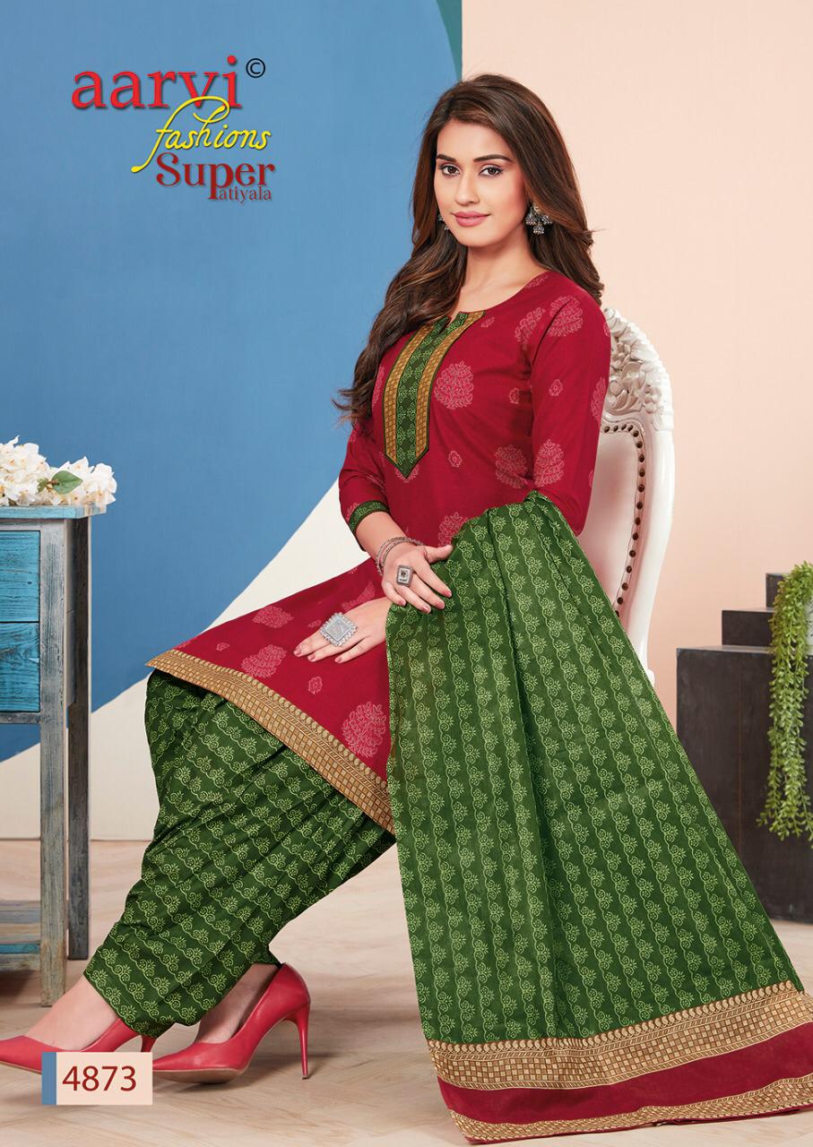 Aarvi Fashion Super Patiyala 3 Cotton Designer Kurtis With Bottom Ready Made Collection