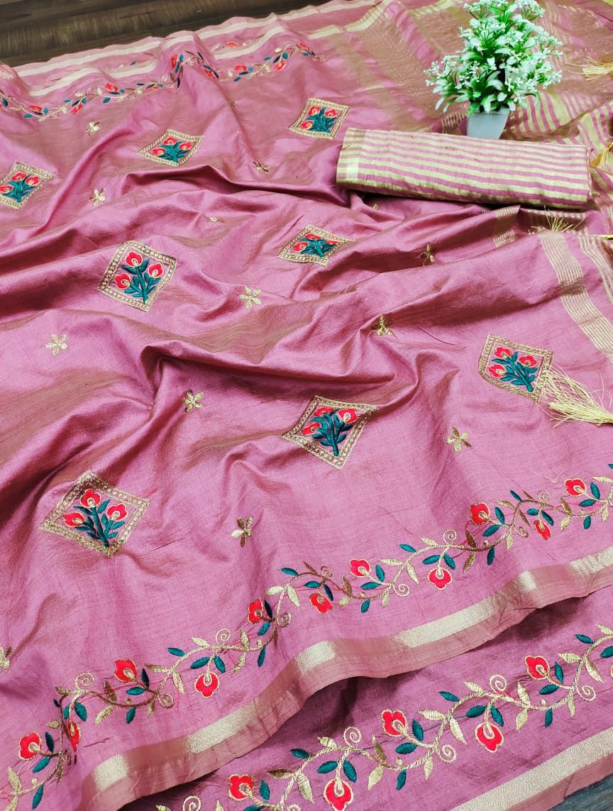 Meera 44Fancy Designer Party Wear Dhola Silk Latest Saree Collection