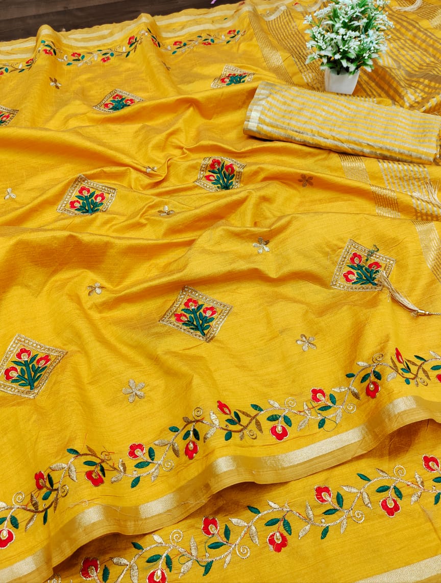 Meera 44Fancy Designer Party Wear Dhola Silk Latest Saree Collection