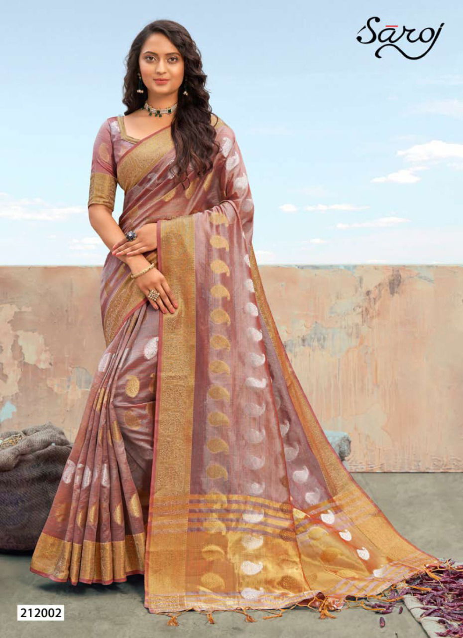 Saroj Gulaboo Latest Fancy Festive Wear Organza Silk Designer Saree Collection
