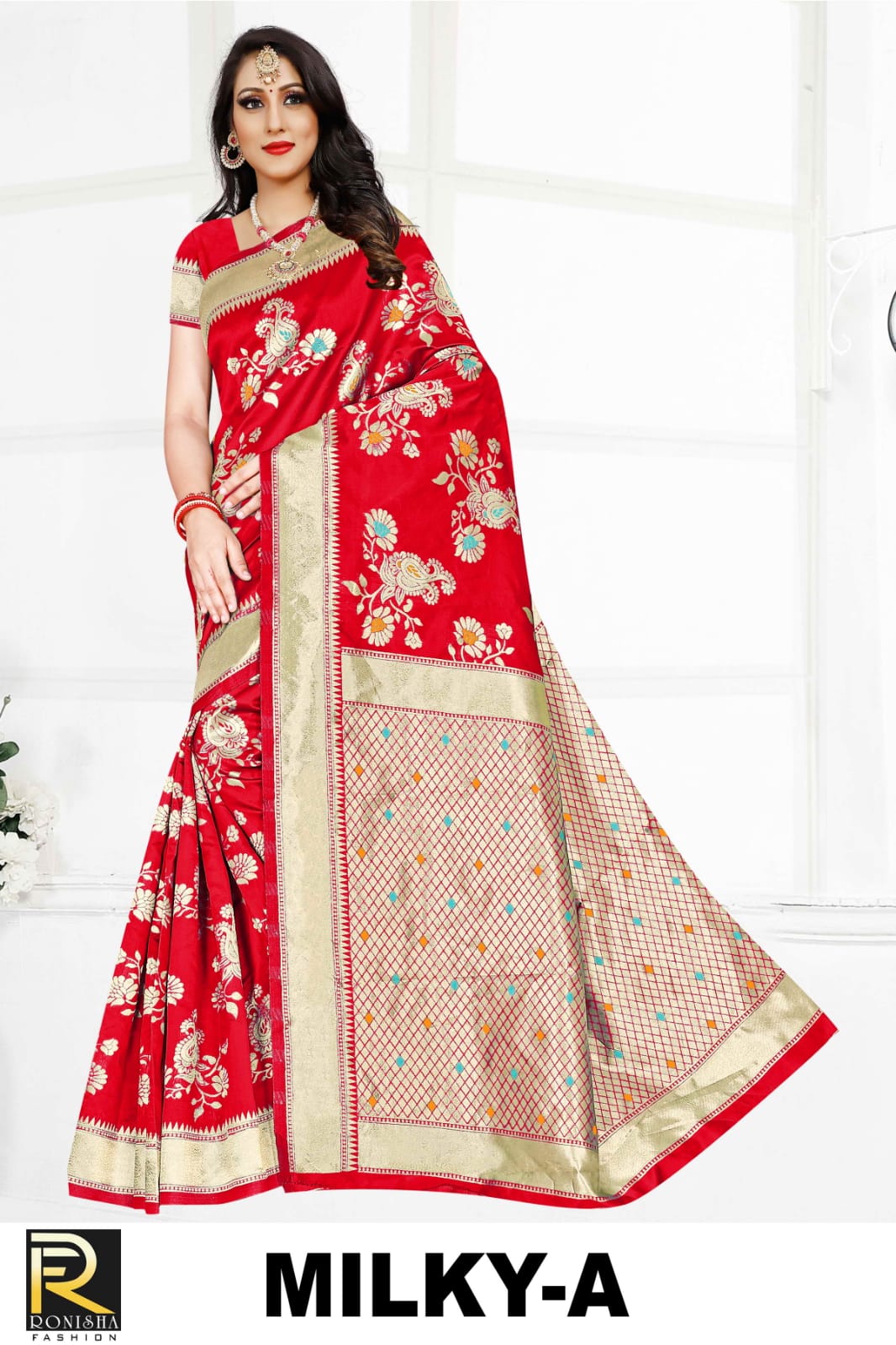 Ronisha Milky Latest Fancy Casual Wear Silk Designer Saree Collection
