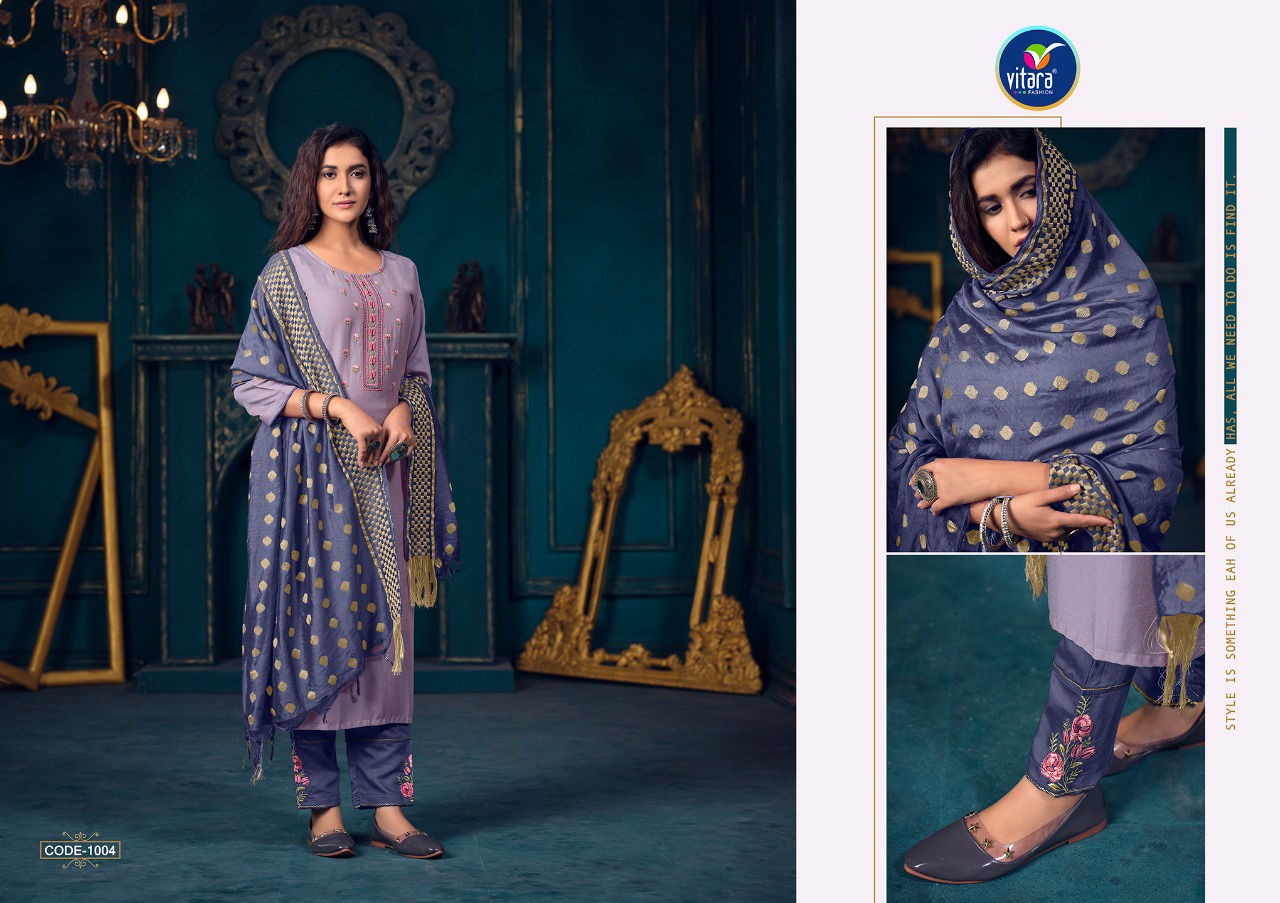 Vitara Rapid Festive Wear Designer Fancy Muslin Ready Made Dress Collection
