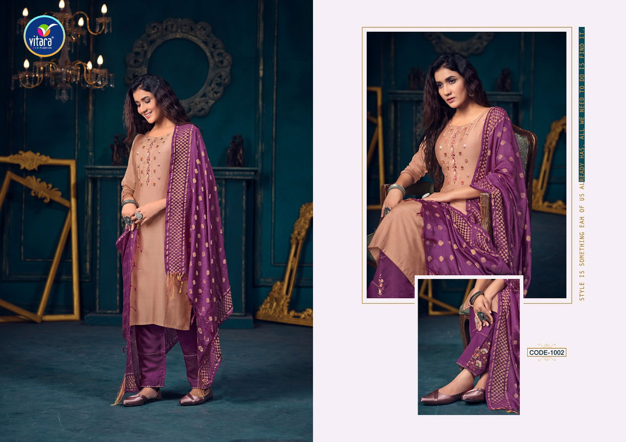 Vitara Rapid Festive Wear Designer Fancy Muslin Ready Made Dress Collection