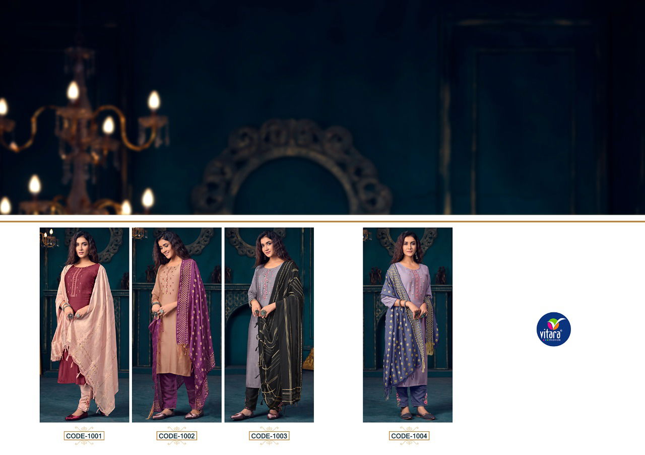 Vitara Rapid Festive Wear Designer Fancy Muslin Ready Made Dress Collection
