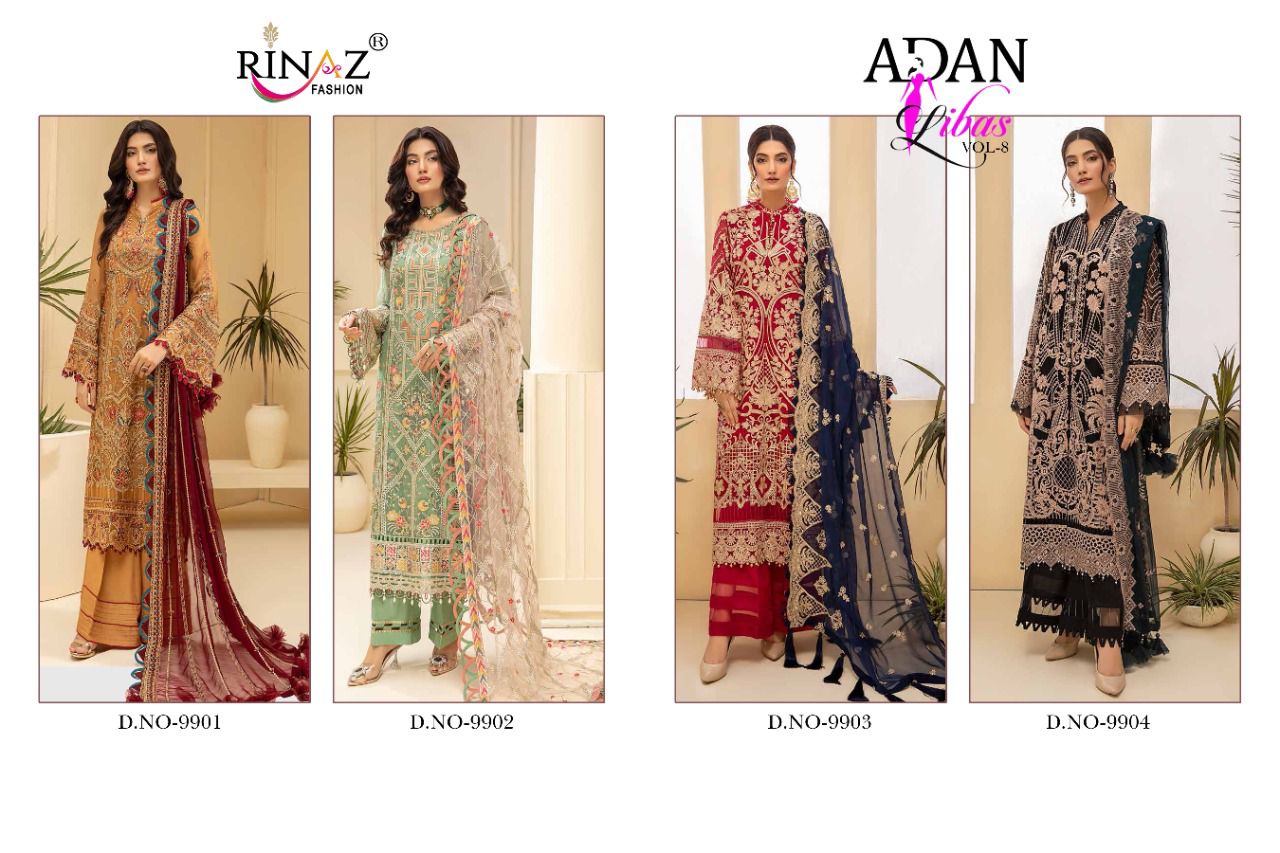 Rinaz Adan Libas 8 Festive Wear Georgette Embroidery Heavy Pakistani Salwar Kameez
