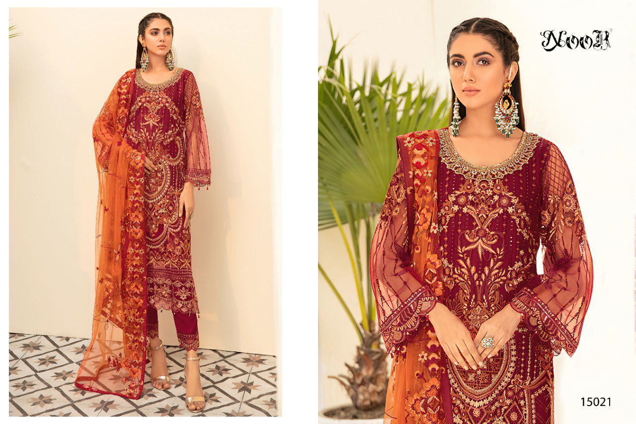 Noor Chevron 7 Heavy Festive Wear Georgette Embroidery Pakistani Salwar Kameez Collection