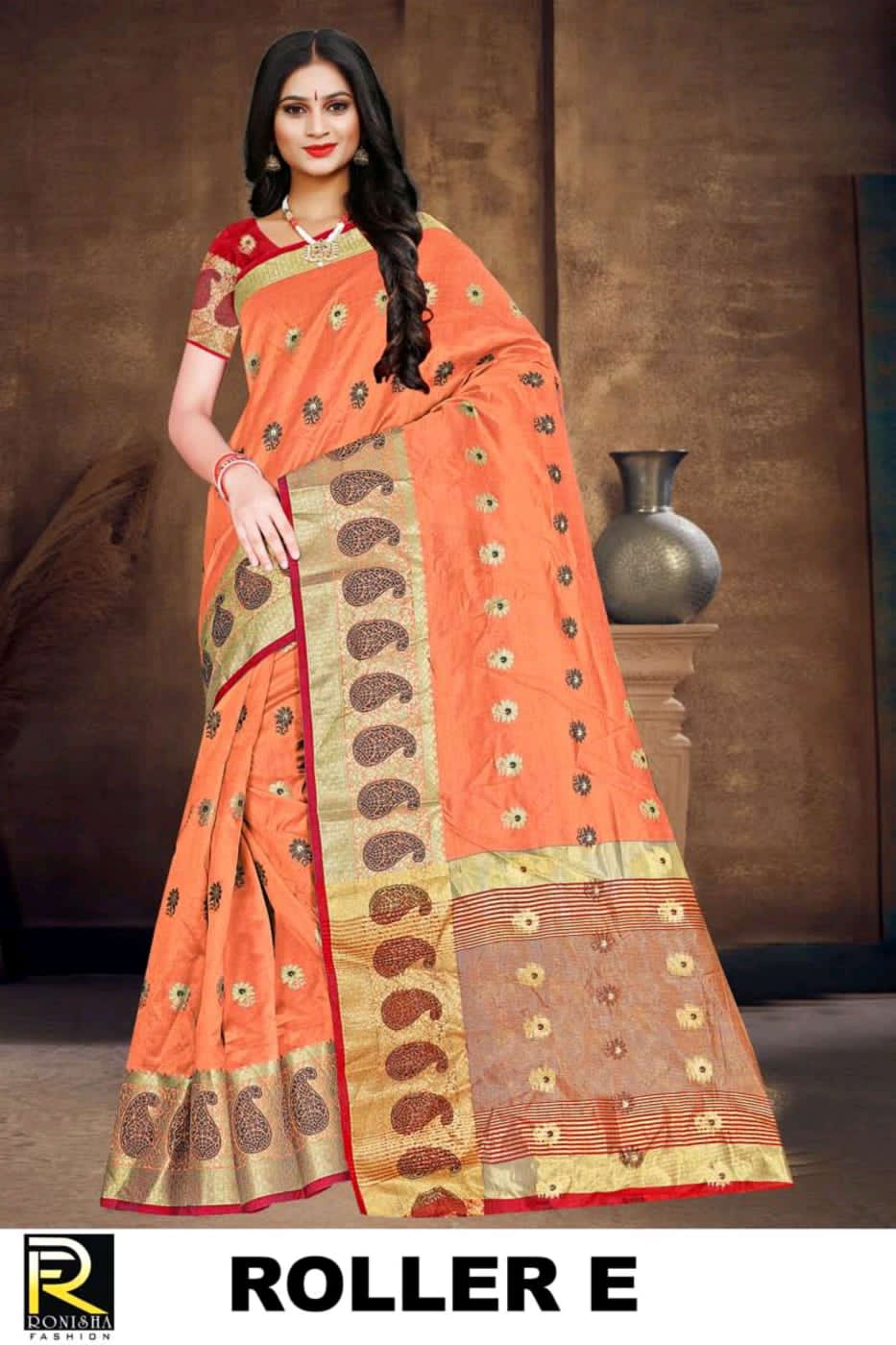Ronisha Roller Latest Casual Wear Soft Cotton Designer Fancy Saree Collection