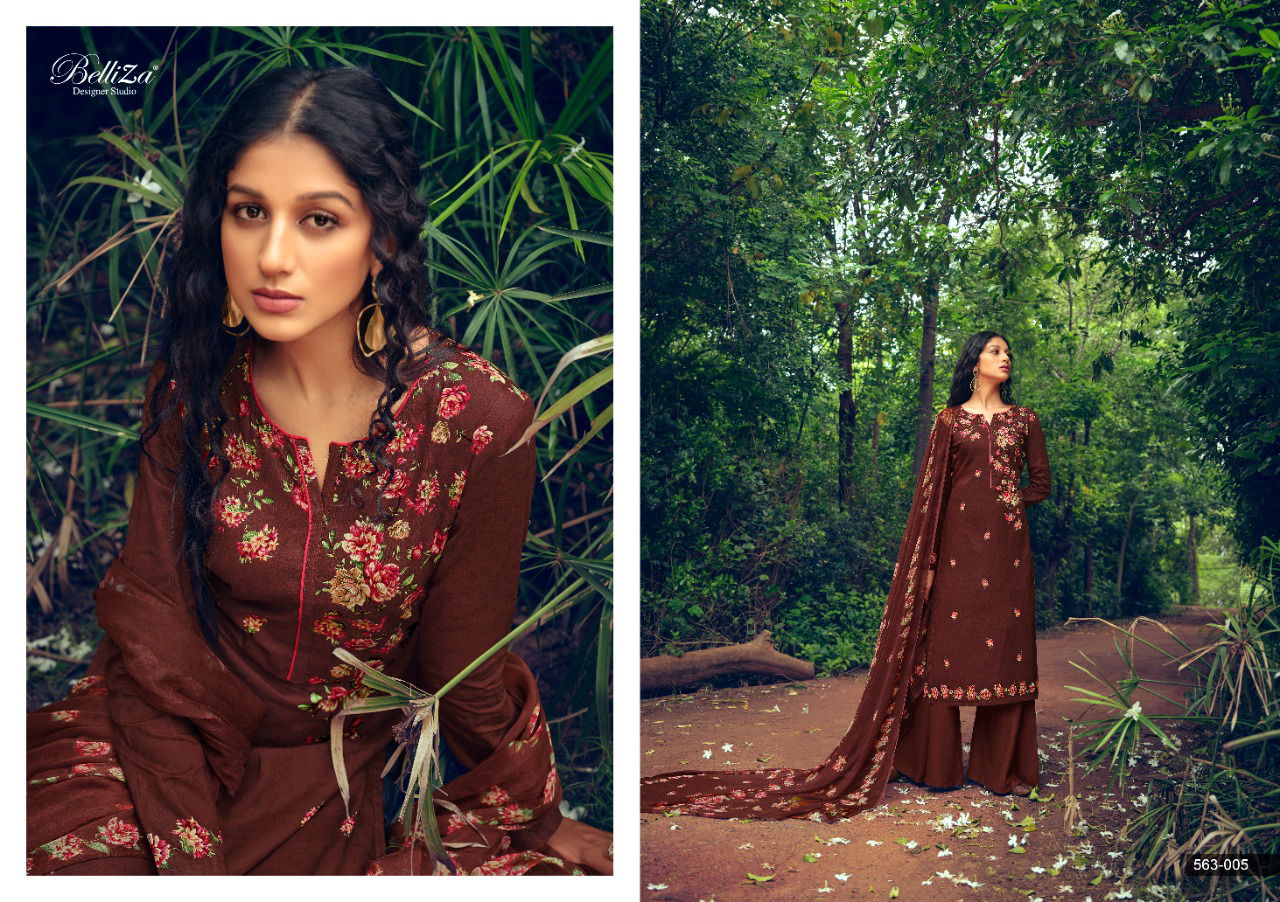 Belliza Nimisha Premium Woollen Winter Casual Wear Printed Designer Pashmina Collection