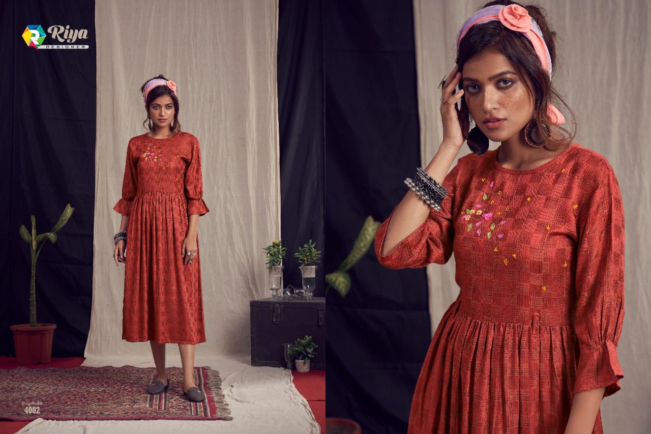 Riya Alexa Weaving Work Pashmina Fancy Ethnic Wear Designer Kurti Collection