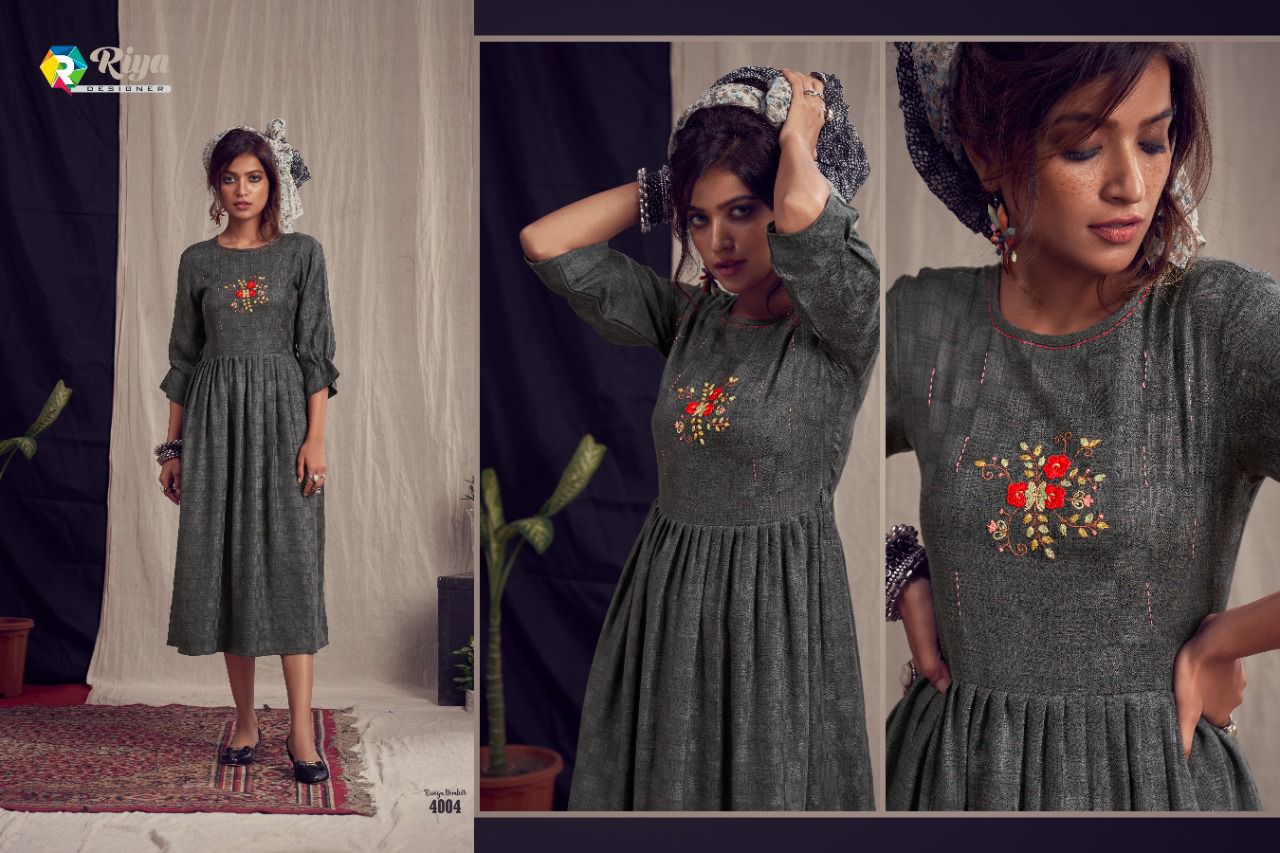 Riya Alexa Weaving Work Pashmina Fancy Ethnic Wear Designer Kurti Collection