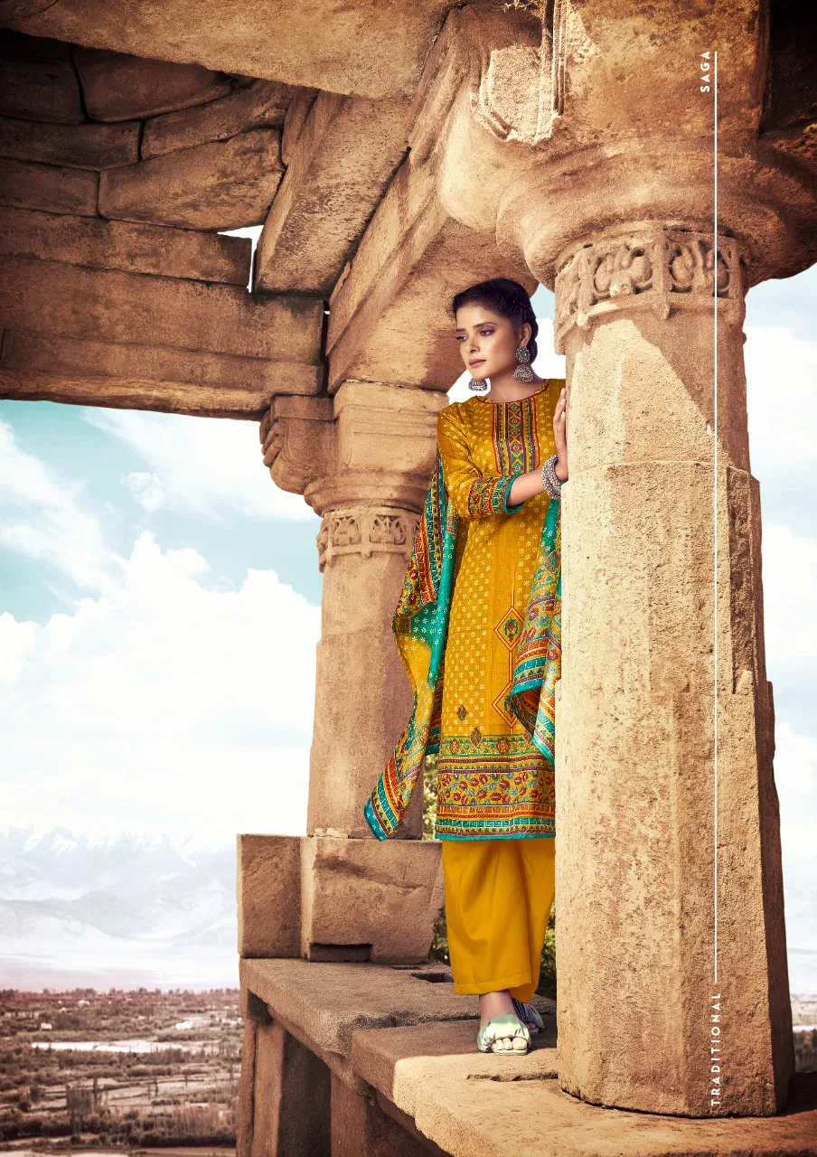 Anita Kesariya Kalikaa Winter Casual Daily Wear Pashmina Dress Collection
