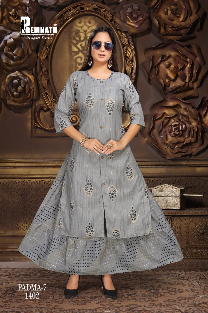 7 Festive Wear Rayon Designer Fancy Kurti With Skirt Collection