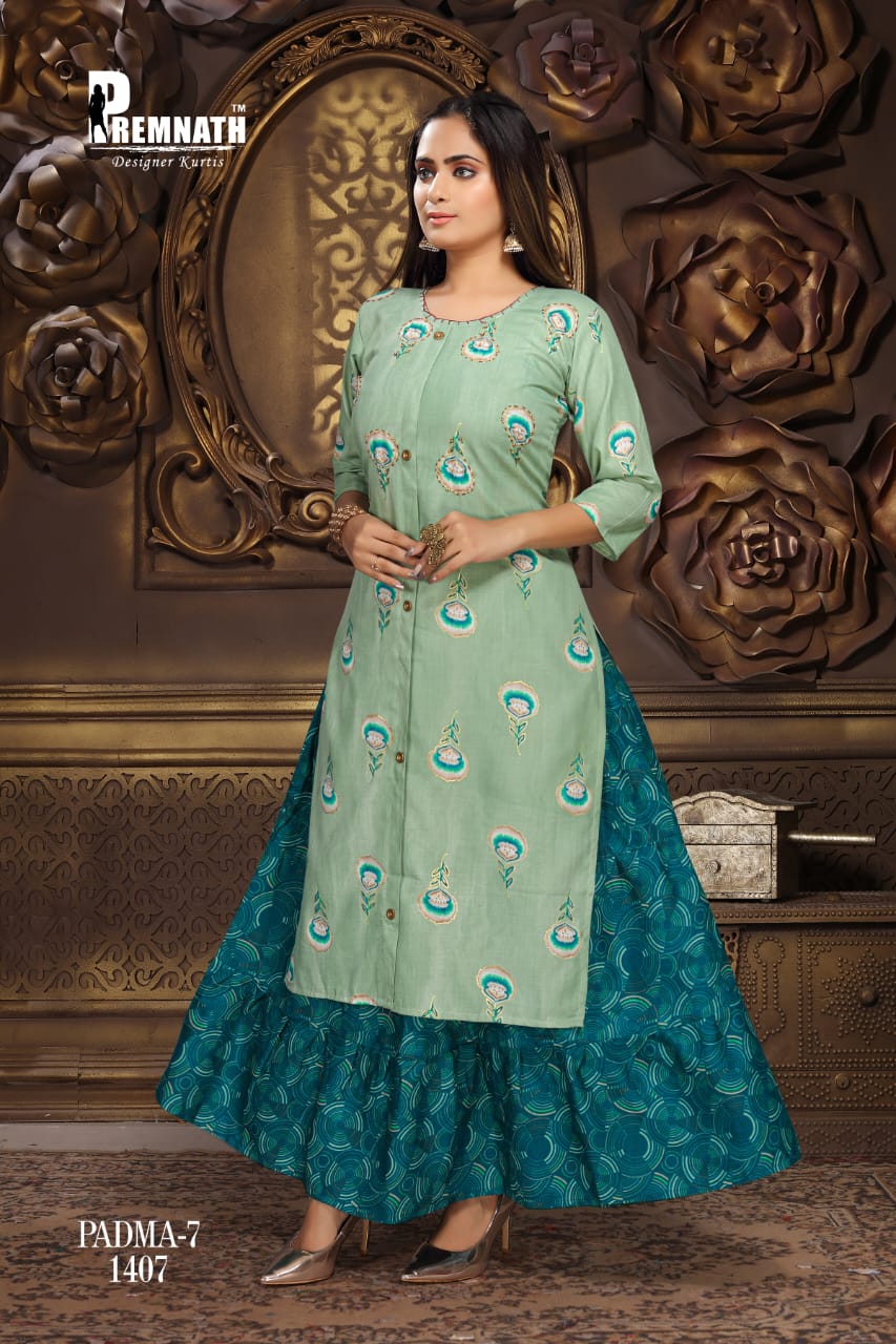 7 Festive Wear Rayon Designer Fancy Kurti With Skirt Collection