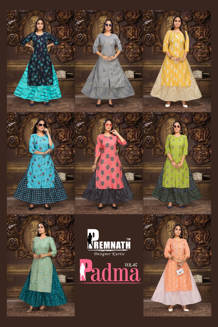 7 Festive Wear Rayon Designer Fancy Kurti With Skirt Collection