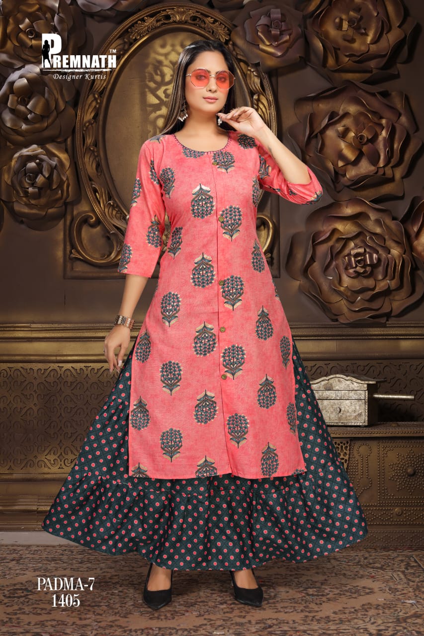 7 Festive Wear Rayon Designer Fancy Kurti With Skirt Collection